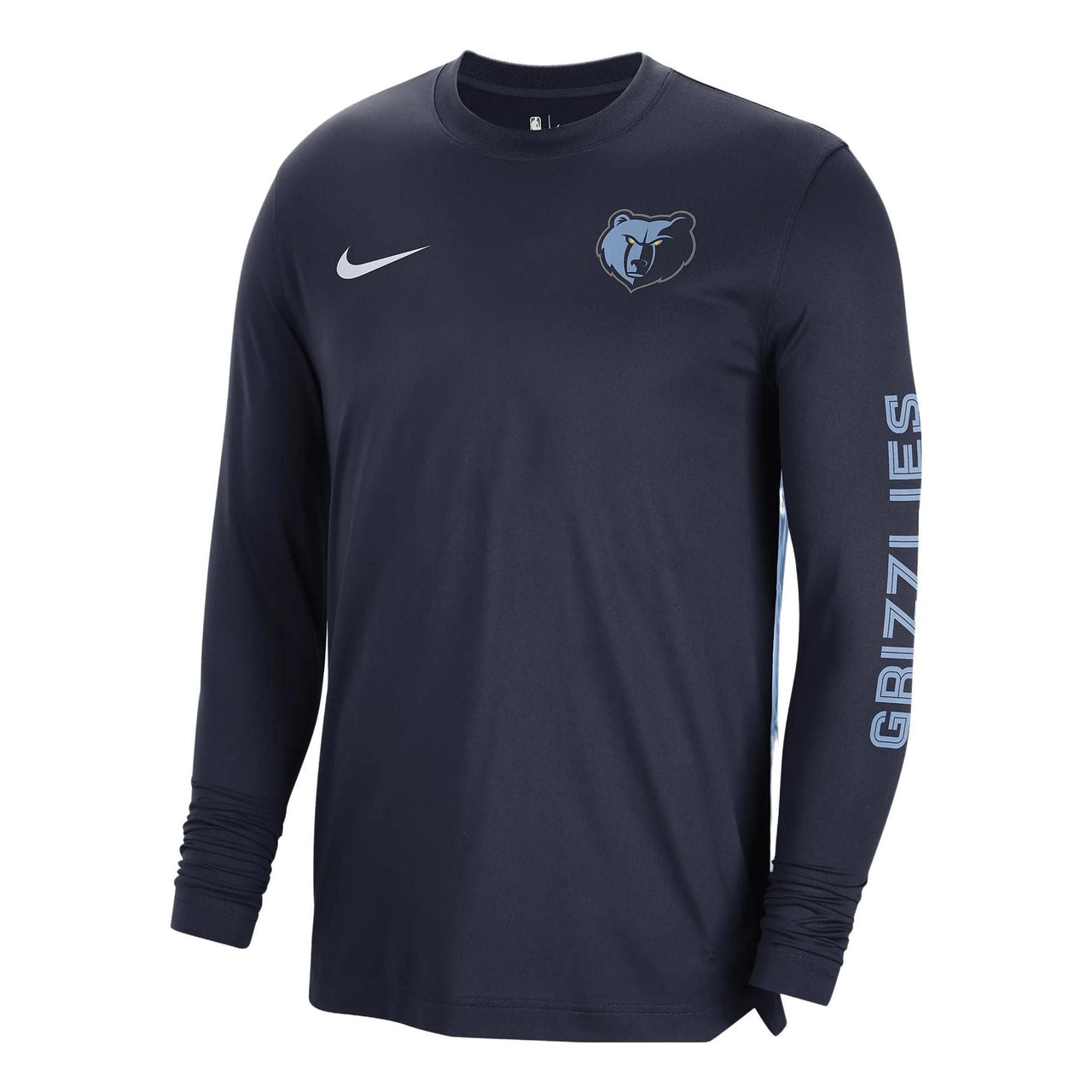 Nike x NBA Memphis Grizzlies Dri-FIT Pregame Long Sleeve T-Shirt 'Navy' FB3483-419