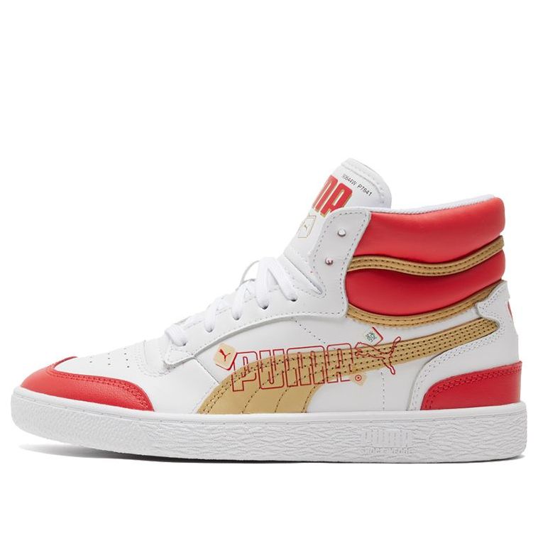 PUMA Ralph Sampson Year Of Ox Mid Shoes White/Red/Gold 382290-01
