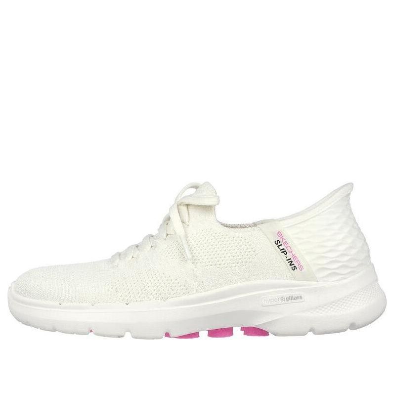 (WMNS) Skechers Go Walk 6 Lace Up 'Off White' 124568-OFWT