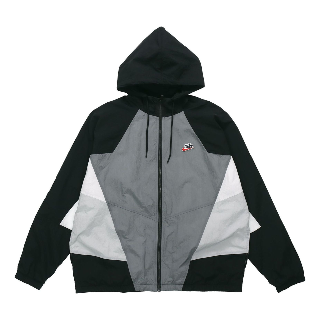 Nike Sportswear Heritage Windrunner Splicing hooded Woven Jacket Gray Black Grayblack CJ4359-084