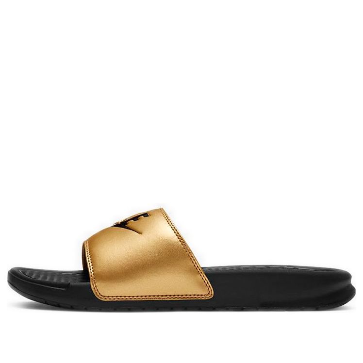 (WMNS) Nike JDI Benassi Slides 'Black Metallic Gold' 343881-014