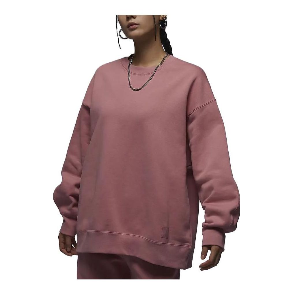 (WMNS) Air Jordan Flight Fleece Crewneck Sweatshirt 'Pink' FB5117-618