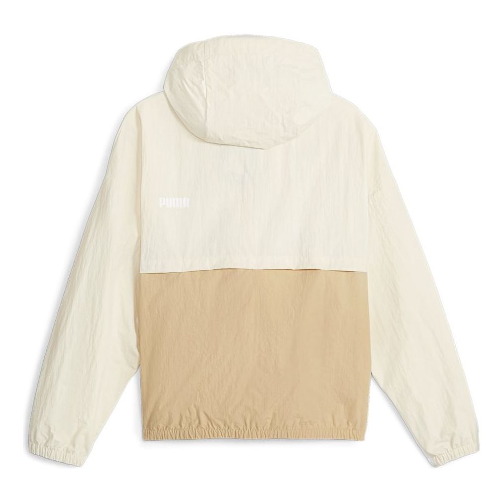 (WMNS) PUMA Oversized Hooded Windbreaker Jacket 'Beige' 675372-87