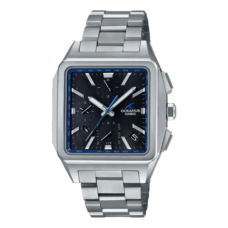 Casio Oceanus Classic Analog Watch 'Black Silver Blue' OCW-T5000-1AJF