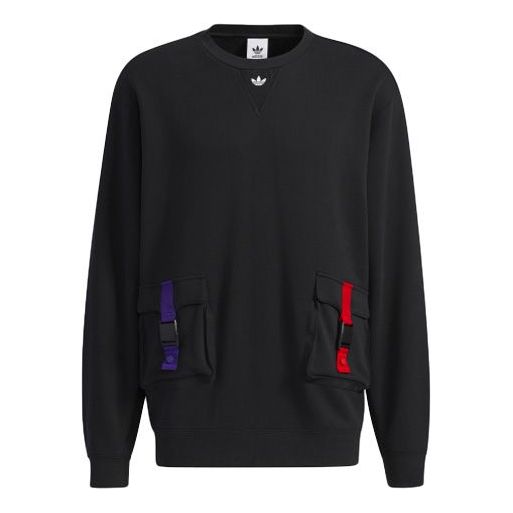 adidas originals Series Cny Crew Casual Sports Round Neck Pullover Black GN5450