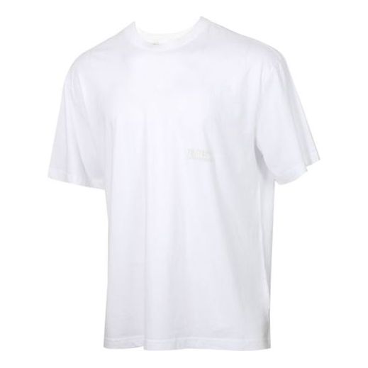 PUMA Casual Sports Solid Color Breathable Short Sleeve White 598523-02