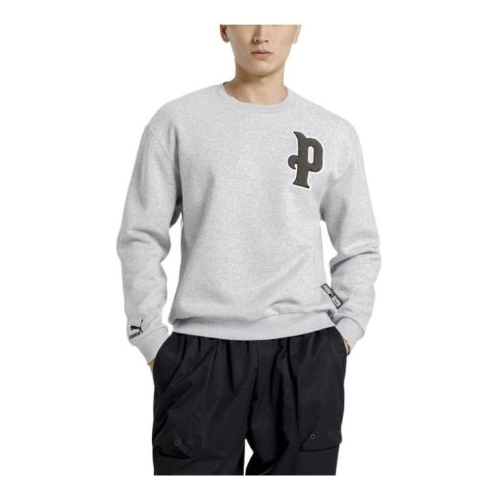 PUMA Varsity Logo Swaetshirt 'Grey' 534383-04