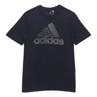 adidas Athleisure Casual Sports Round Neck Short Sleeve Black ED7256