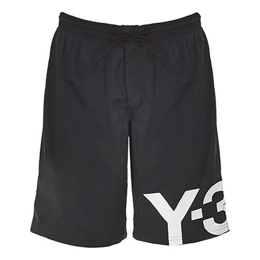 adidas Y-3 Large Logo Swim Shorts 'Black White' FS4484