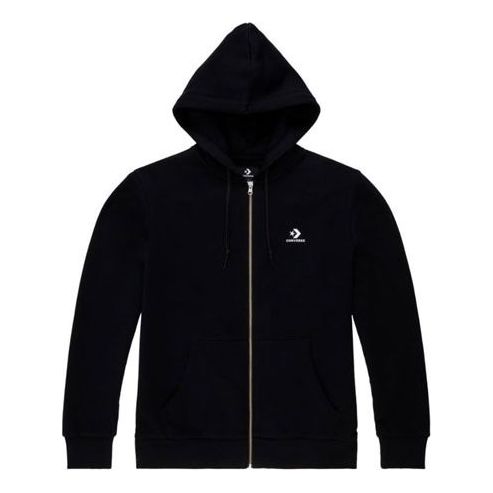 Converse Embroidered Star Chevron Full-Zip Hoodie 'Black' 10019922-A01