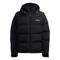 adidas originals Optimus Jacket Detachable Sleeve Stay Warm Sports hooded down Jacket Black H13574