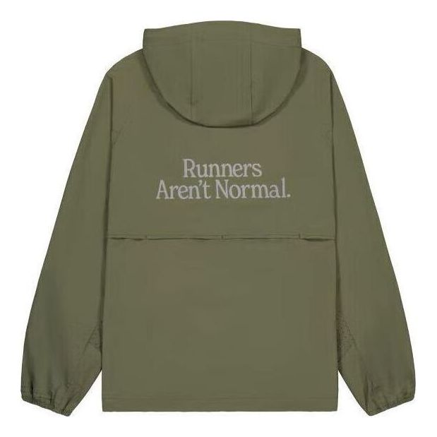 New Balance 'Runners Aren't Normal' Hooded Jacket 'Dark Olive' NAE24101-HT