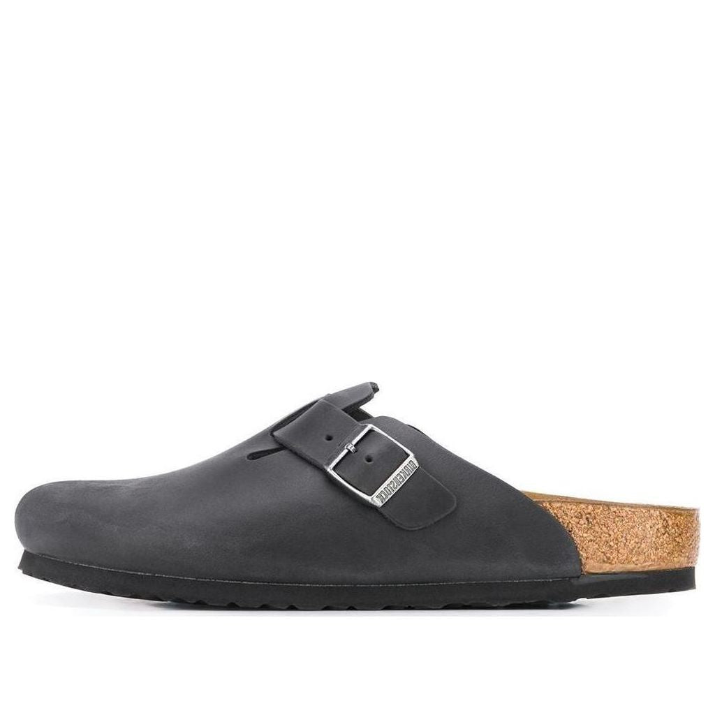 Birkenstock Boston Narrow 'Oiled Leather Black' 0059463