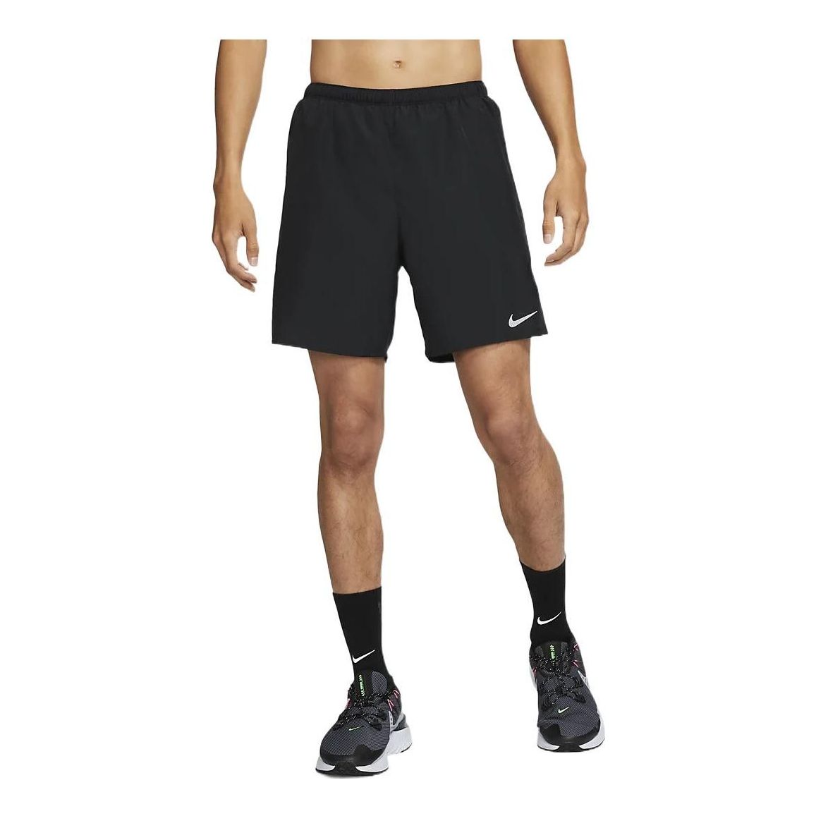 Men's Nike Solid Color Logo Casual Running Sports Black Shorts CZ9061-010