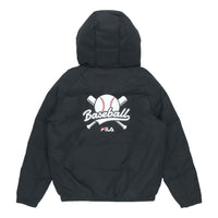 FILA FUSION Logo Print Down Jacket 'Black White' T11M042902F-BK