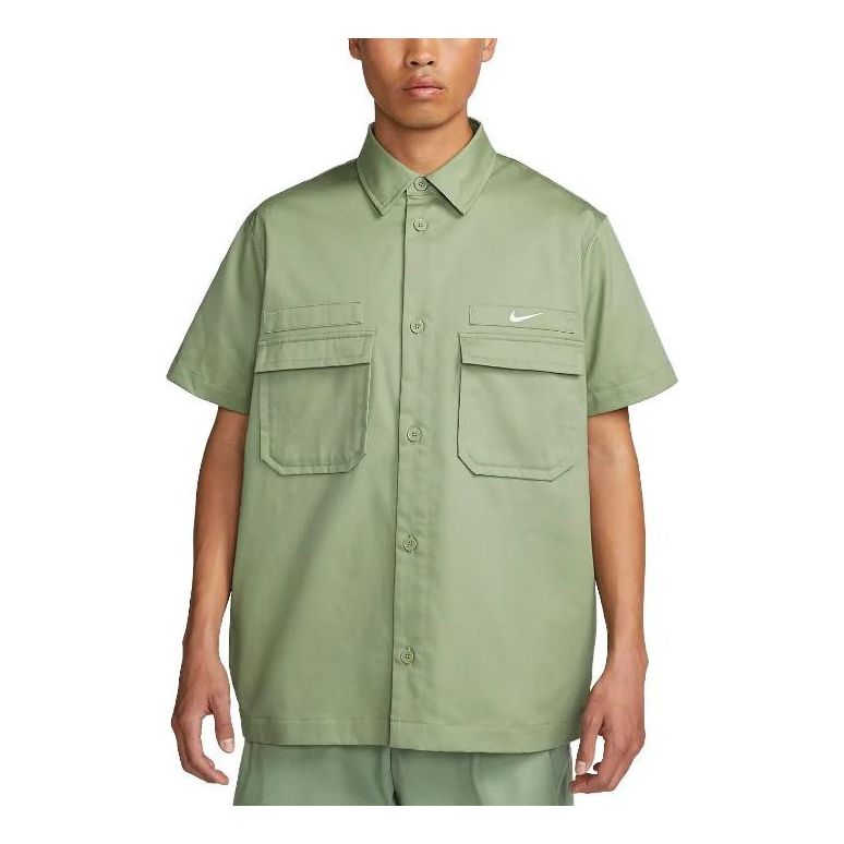 Nike Life Woven Military Button-Down Shirt 'Green' DX3341-386