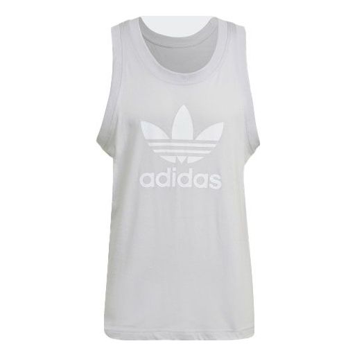 adidas originals Men's Trefoil Tank ports Vest Gray GN3488