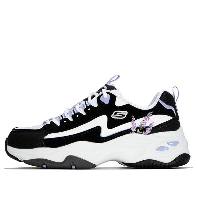 (WMNS) Skechers D'LITES 4.0 'Black Purple' 896138-BKLV