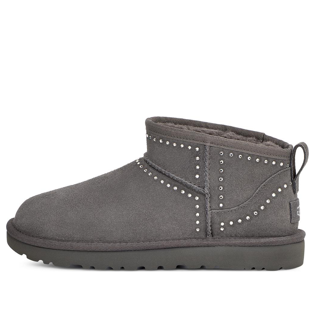 (WMNS) UGG Classic Ultra Mini Bling 'Dark Grey' 1119871-CHRC