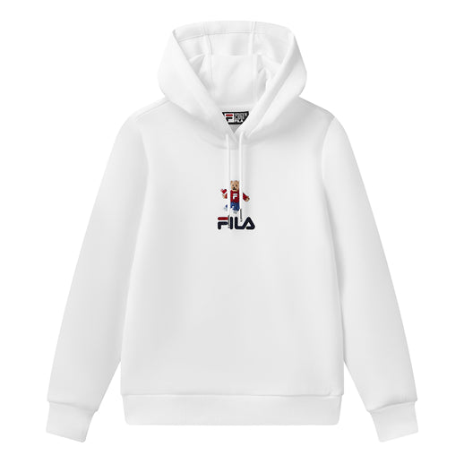 (WMNS) FILA Sports Pullover Long Sleeves Hoodie White F11W118288F-WT