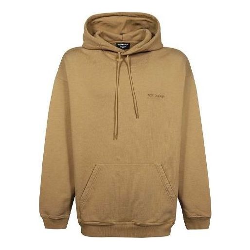 Balenciaga Logo Embroidered Hoodie 'Khaki' 570811TKVB59504