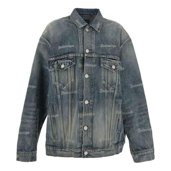 (WMNS) Balenciaga Denim Jacket 'Blue' 745037TNW014012
