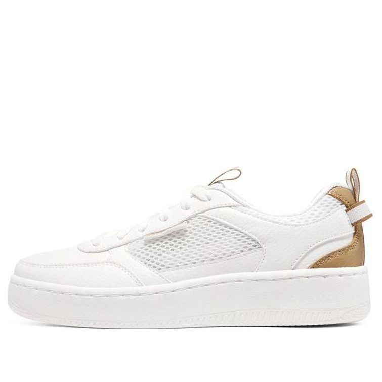 (WMNS) Skechers Sport Court 92 'White Brown' 896127-OFWT