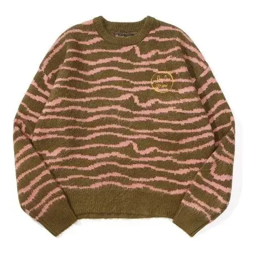 Drew House Sketch Mascot Squiggle Sweater 'Olive Mauve' DR-FW21-090