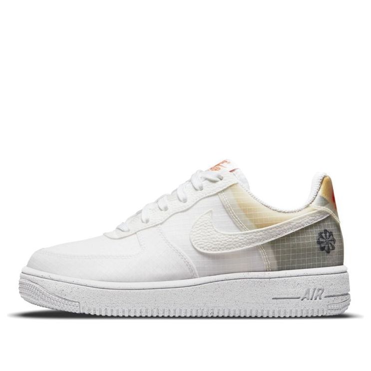 (GS) Nike Air Force 1 Crater 'Move To Zero - White Orange' DH4339-100