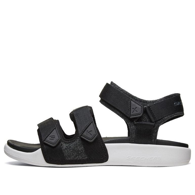 Skechers Velcro Outdoor Sports Black White Sandals 666081-BKW