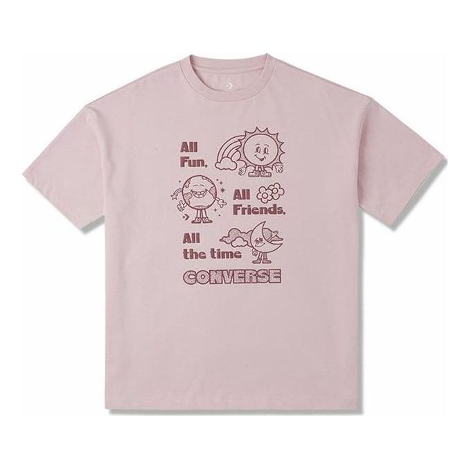 (WMNS) Converse Block Party Oversized Tee 'Pink' 10025885-A02