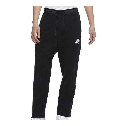 Nike Sportswear French Terry Embroidery Pattern Long Pant Male Black CU3821-001