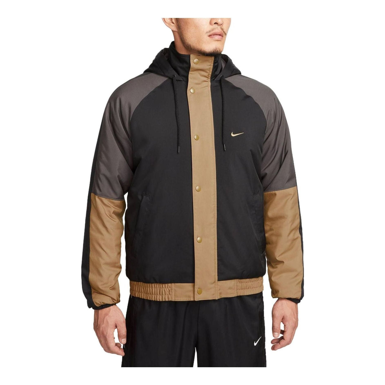 Nike Basketball DNA ColourBlock Jacket 'Black Brown' DQ6199-010