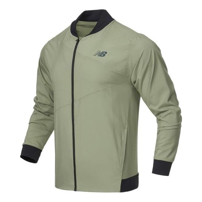 New Balance Sport Jacket 'Green Black' AMJ21010-OLF
