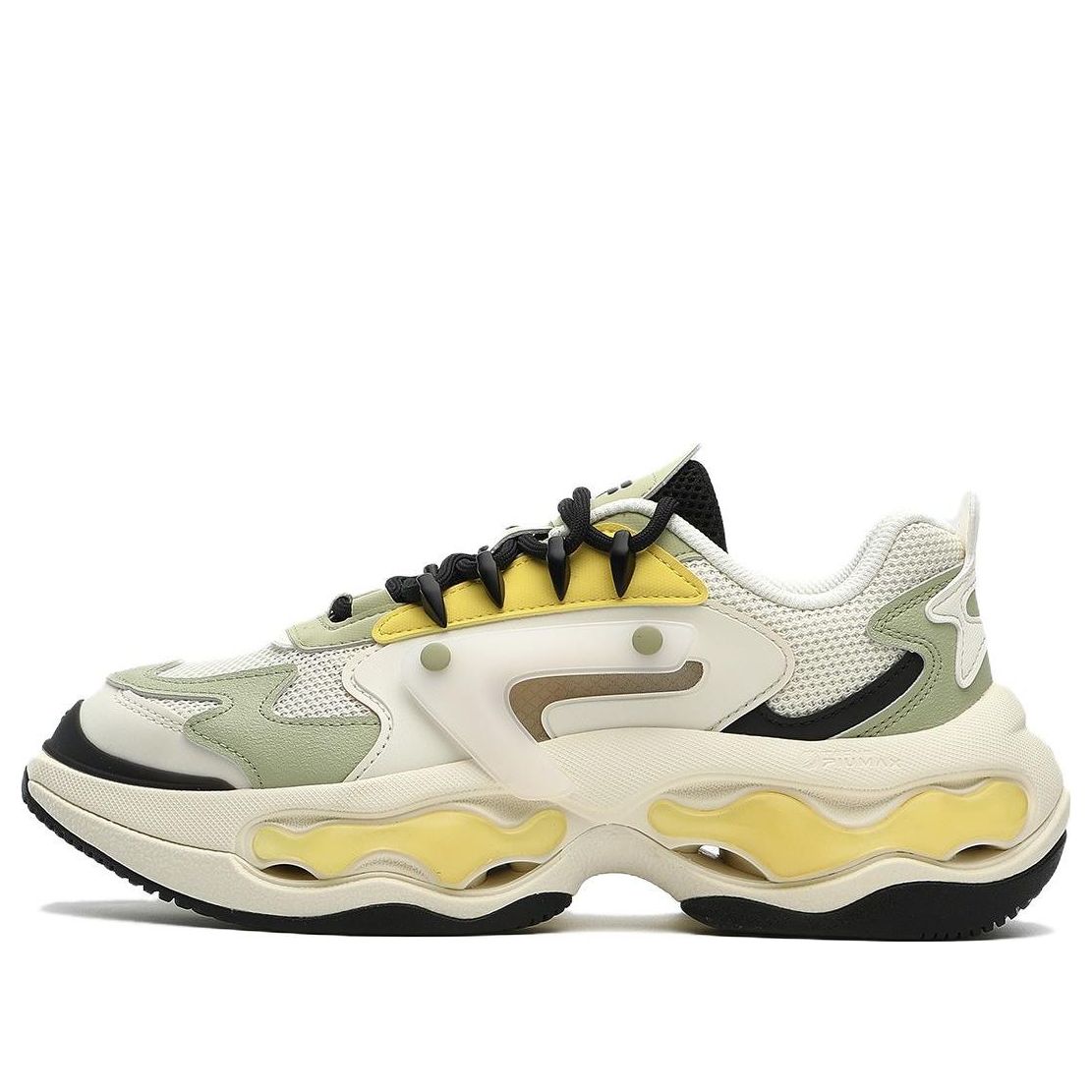 (WMNS) FILA FUSION NEBULA Sneakers 'White Yellow Green' T12W331105FAG
