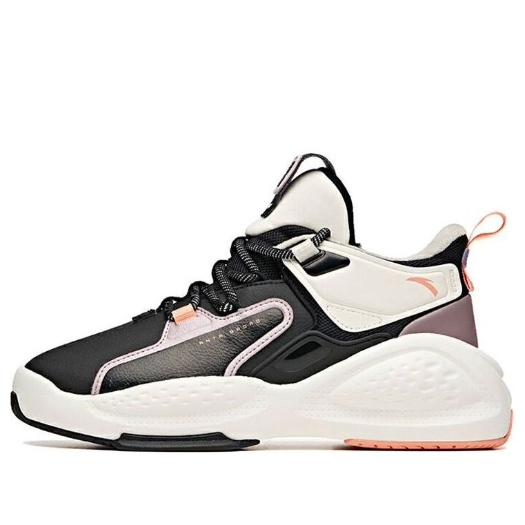 (WMNS) ANTA Overbearing Mid-Top 'Black White Pink' 122048903-4