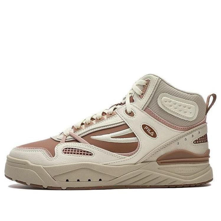 (WMNS) FILA Slam Mid Skate Shoes 'White Beige Brown' F12W341212FBT