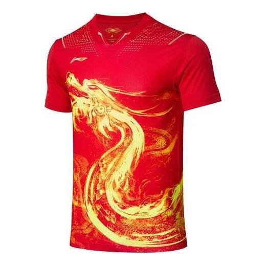 Li-Ning 32th Tokyo Olympics Table Tennis Jersey 'Red Yellow' AAYR361-1