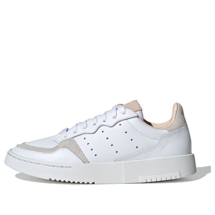 (GS) adidas originals Supercourt J 'White Brown' EE8795