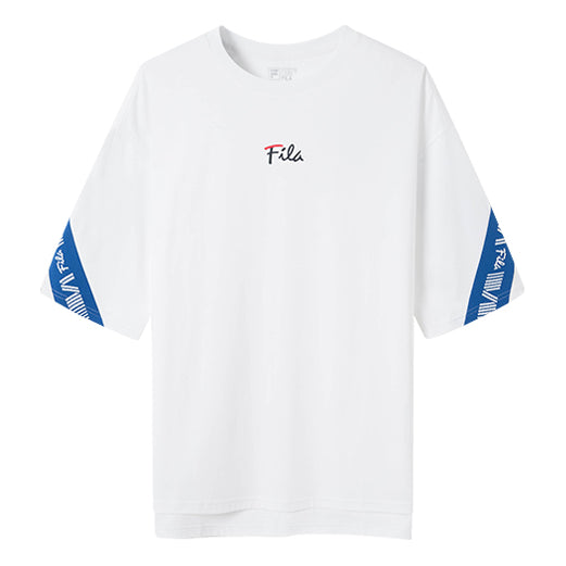 FILA Alphabet logo Loose Short Sleeve White F11M938126F-WT