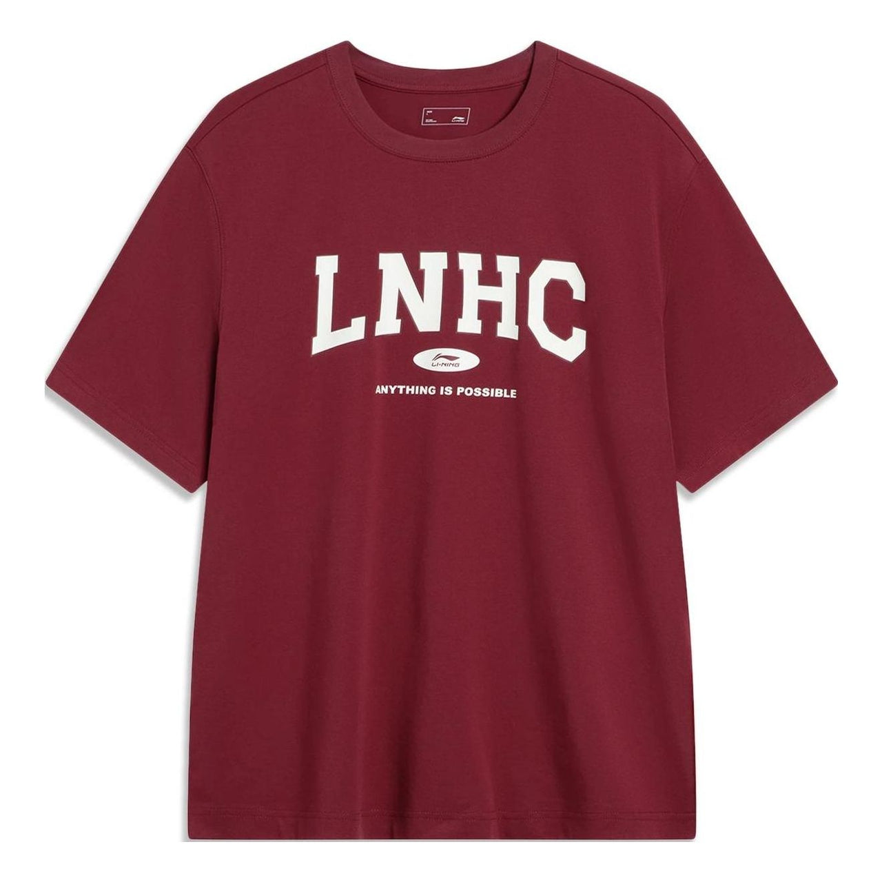 Li-Ning Anything Is Possible Logo T-shirt 'Burgundy White' AHST857-3