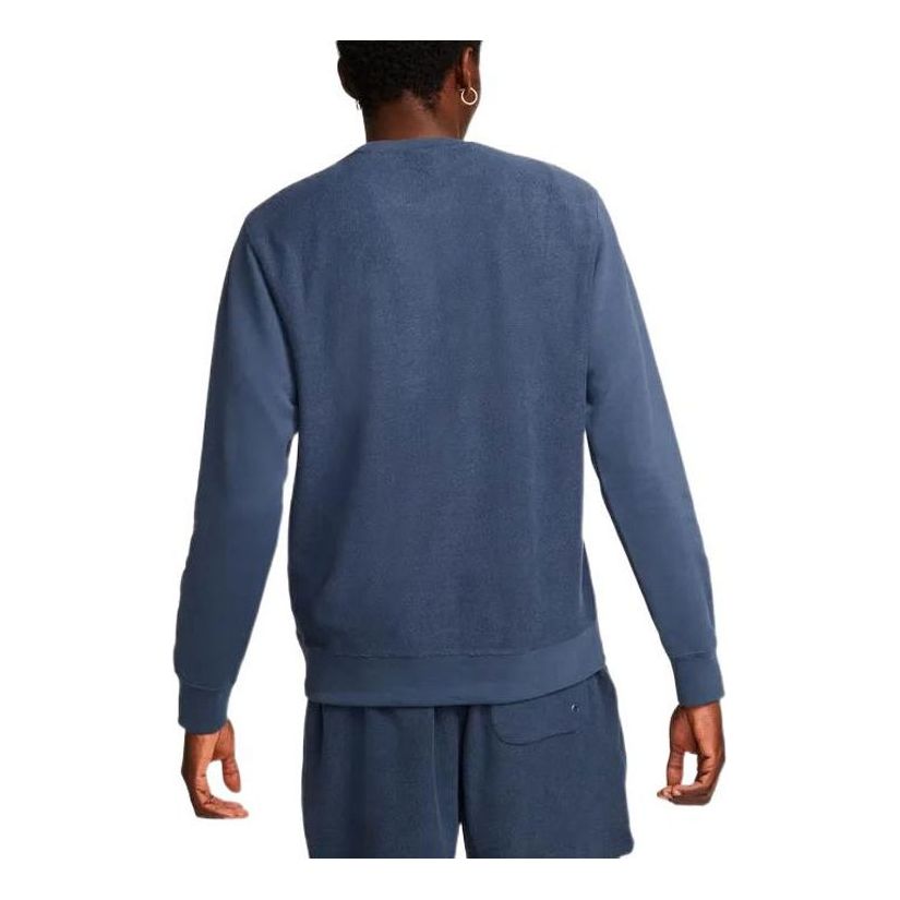 Nike front towelling logo sweatshirt 'Navy blue' DQ4584-437