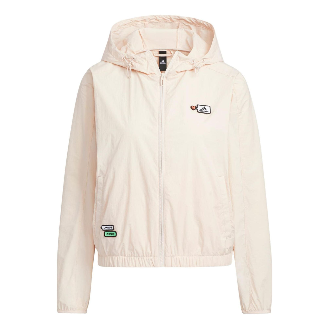 (WMNS) adidas Graphic Woven Jacket 'White' HY2863