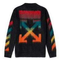 Off-White Classic Arrow Logo Printing Pullover Knit Black OMHA036E20KNI0011087