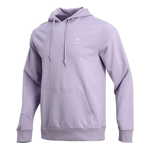 Men's Converse Athleisure Casual Sports Hooded Pullover Knit Light Purple 10020343-A19