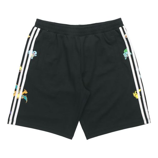 adidas neo x Pokmon Crossover Side Stripe Sports Shorts Black FM0322