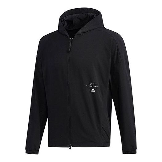 adidas Casual Sports Hooded Jacket Men's Black FM5397
