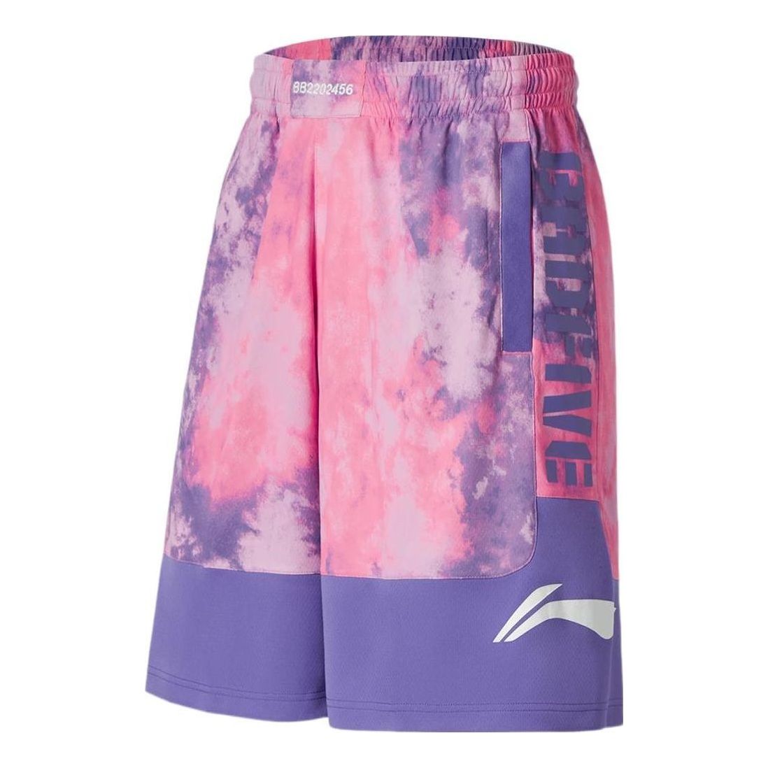 Li-Ning BadFive Logo Basketball Shorts 'Pink Purple' AAPS031-2