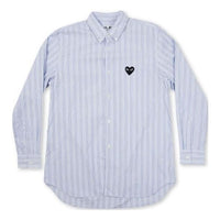 (WMNS) COMME des GARCONS PLAY Striped Shirt Black Emblem 'Blue' AZ-B009-051-1