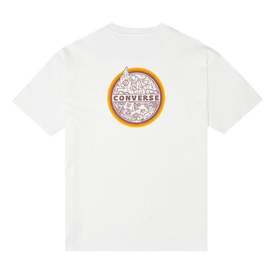 Men's Converse Logo Printing Round Neck Short Sleeve White 10022786-A01